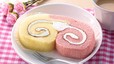春いろフェア「 VL 2色のロールケーキ（いちごとメロン）108円（税込）」 