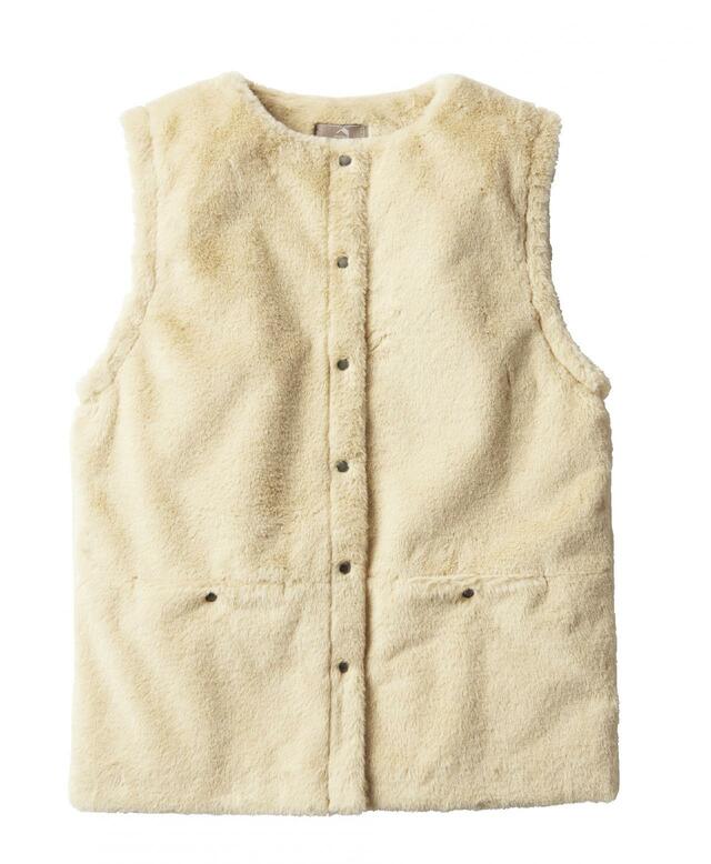 デタッチャブルファーウォームアウター 袖着脱仕様でベストに変身