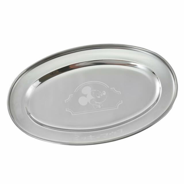 ミッキー プレート オーバル ステンレス DISNEY レトロ喫茶 2,200円