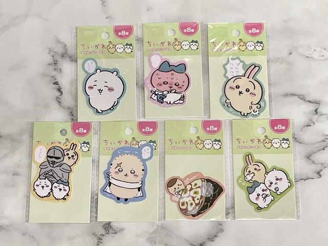 【100円ちいかわ雑貨】ちいかわ ダイカットシール3／各税込110円