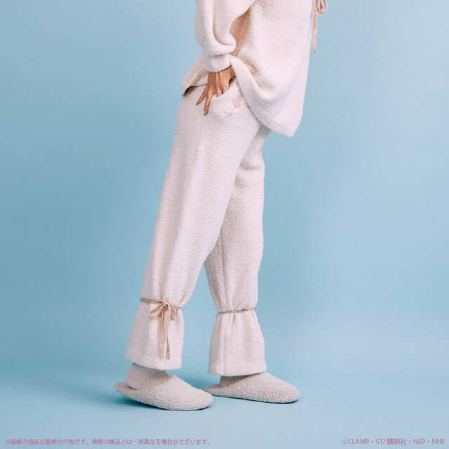 【カードキャプターさくら「さくらのモコモコロングパンツ」】スパンコール入りのキラキラのリボンで裾をきゅっとしめるデザイン