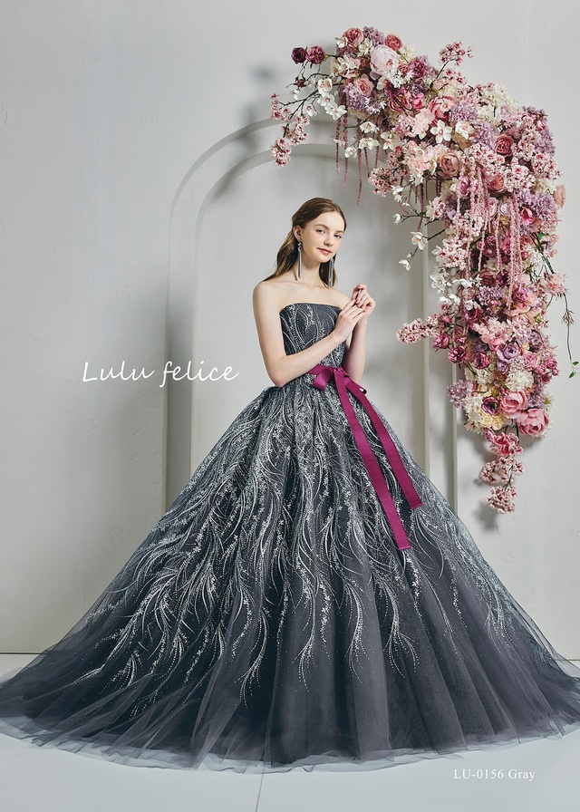 「Lulu felice（ルル・フェリーチェ）」新作ウェディングドレス LU-0156_Gray