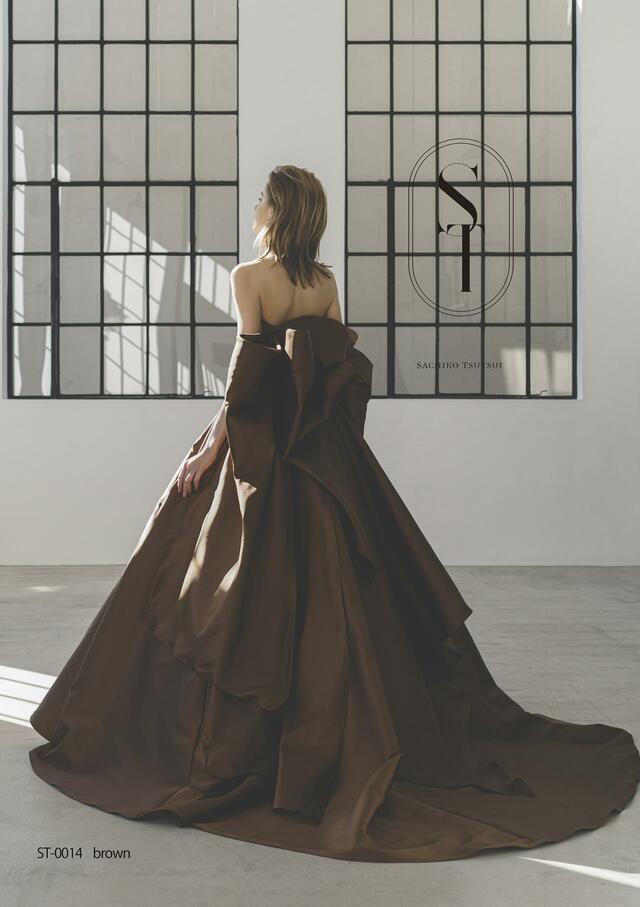 「ST」新作ウェディングドレス ST-0014_Brown