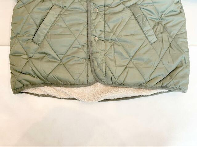 【coca ウォッシャブル キルティングリバーシブルボアブルゾン】後ろの着丈はやや長め。体型カバーも可能です◎