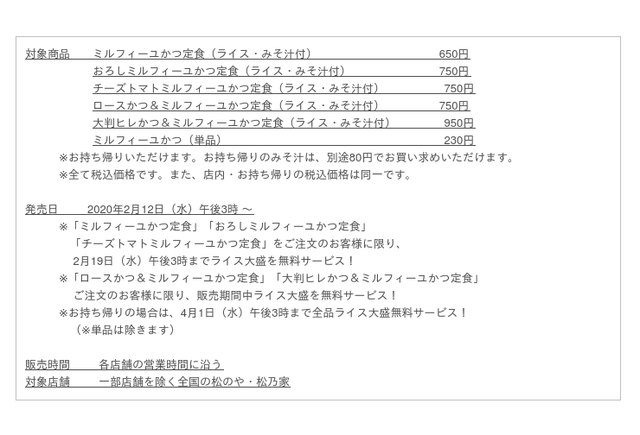 対象商品・発売日他