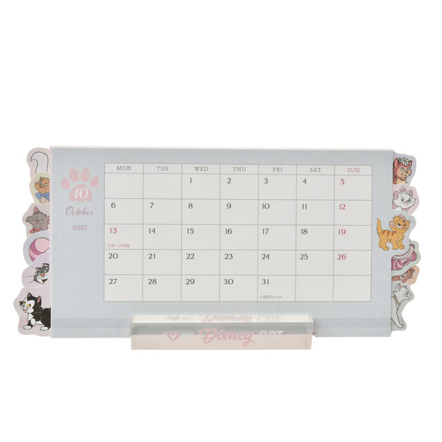 ディズニーキャラクター 卓上カレンダー スタンド付き ディズニーキャット Calendar＆Organizer 2025 1,600円