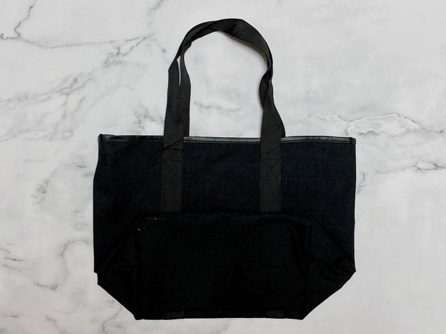 【ナチュラルキッチン】ナチュラル横トートバッグ　ハンドル　ロゴBK／税込330円　