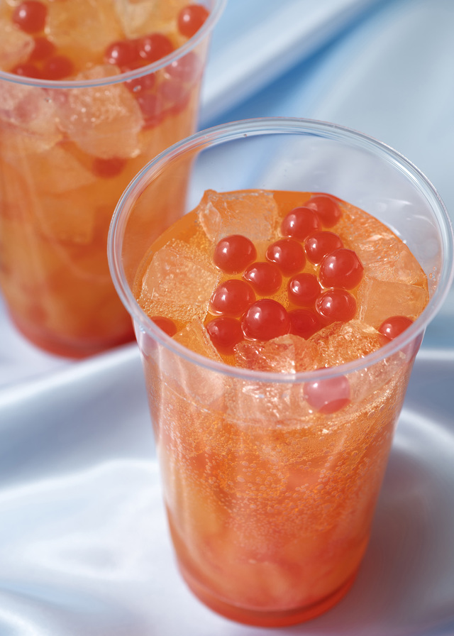 スパークリングドリンク(オレンジ&ストロベリー) 450円|ホライズンベイ・レストラン|東京ディズニーシー「ピクサー・プレイタイム」スペシャルメニュー