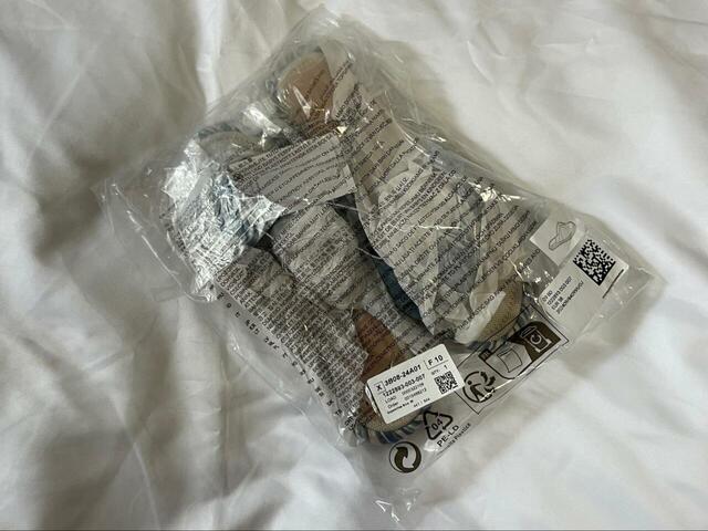 【H＆M ノットディテール エスパドリーユスライドサンダル】カラーはライトベージュ、ブラック、デニムブルーの3色です