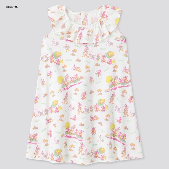 【BABY】ミッキー アロハ ワンピース（ノースリーブ）¥1,500