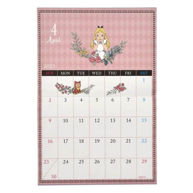 ふしぎの国のアリス 壁掛けカレンダー 2023 クリップ付き CALENDARS ＆ ORGANIZERS 2,200円 