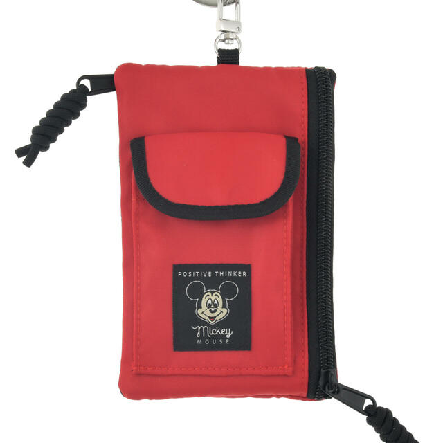 ミッキー ミニショルダーバッグ カラビナ付き レッド パラコード Casual Bag 3,300円