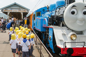 新金谷駅の「きかんしゃトーマス号」(2)