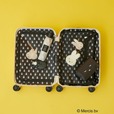 【ミッフィー×OPAQUE.CLIP】【miffy】フェイスポイントスーツケース【機内持ち込み可能】 ¥19,800/内装も可愛い総柄デザイン