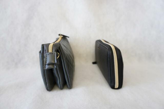 【UNTITLED(アンタイトル)3層ウォレット型スマホショルダーバッグ】普通の長財布と厚みを比較してみると……