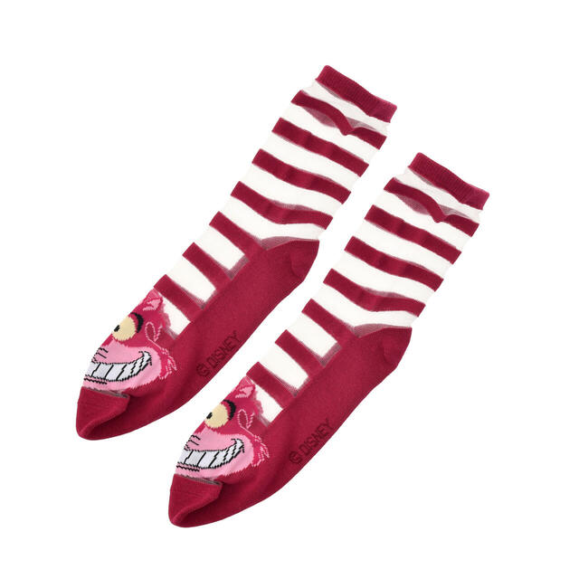 チェシャ猫 靴下 シースルー ピンク 23~25 CHESHIRE CAT 1,200円