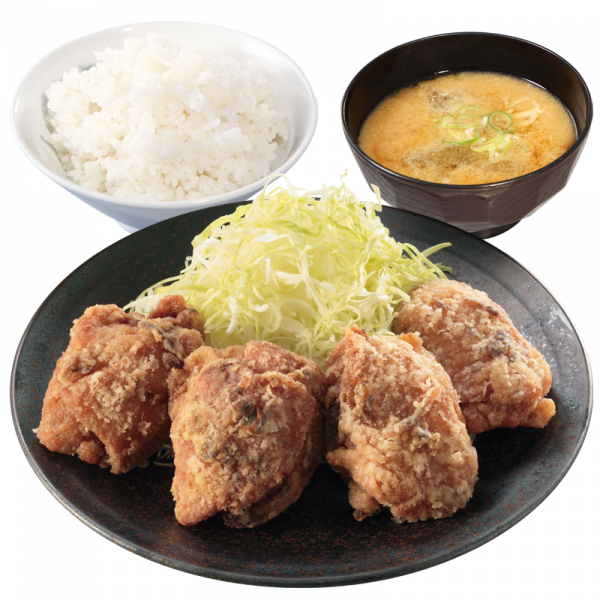 「昆布からあげ4個」の昆布からあげ定食　