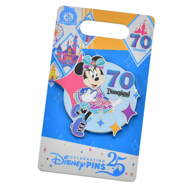 ミニー ピンバッジ DISNEYLAND RESORT 70TH CELEBRATION 1,400円