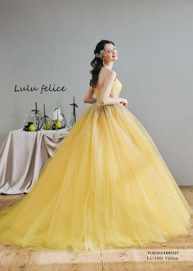 KURAUDIA × PLACOLE & DRESSY（クラウディア×プラコレ）新作ウェディングドレス｜LU-1501_Yellow