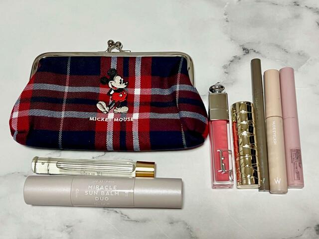 縦長なコスメの収納にぴったり！『SPRiNG 10月号』付録：MICKEY MOUSE（ミッキーマウス）横長がま口ポーチ