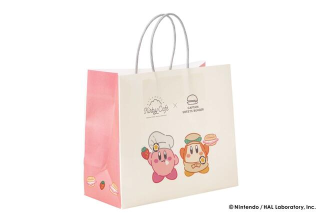 「コラボ限定 紙袋」【東京＆博多で販売開始！オリジナルステッカー付き「カービィのストロベリーショコラバーガー」】