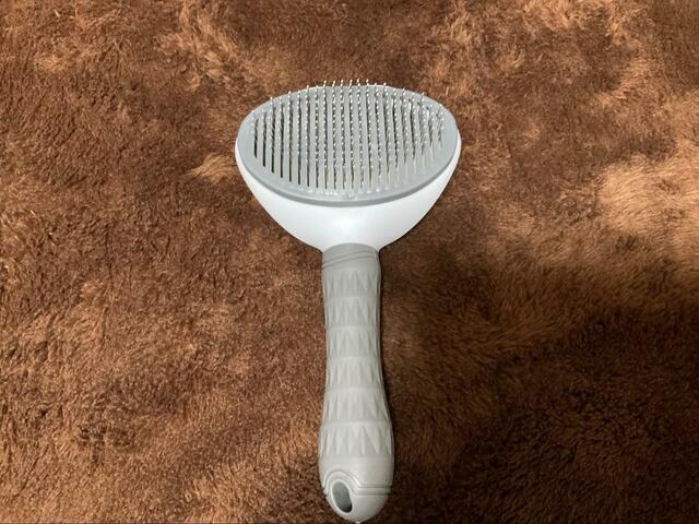 【SanMori ペット用ブラシ】丸くなっているブラシ面