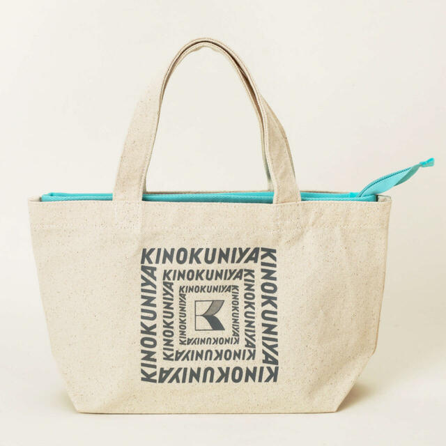 【紀ノ国屋 ランチクールバッグ】コットンバッグは約タテ19×ヨコ33×マチ10.5cm