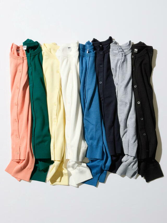 「UVカットクルーネックカーディガン」2,990円（税込）