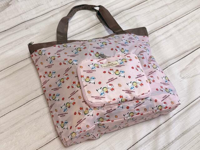 【しまむら】レディース　トートバッグ（ハローキティ＆ポチャッコ×コジコジ）1泊旅行の際の荷物を収納