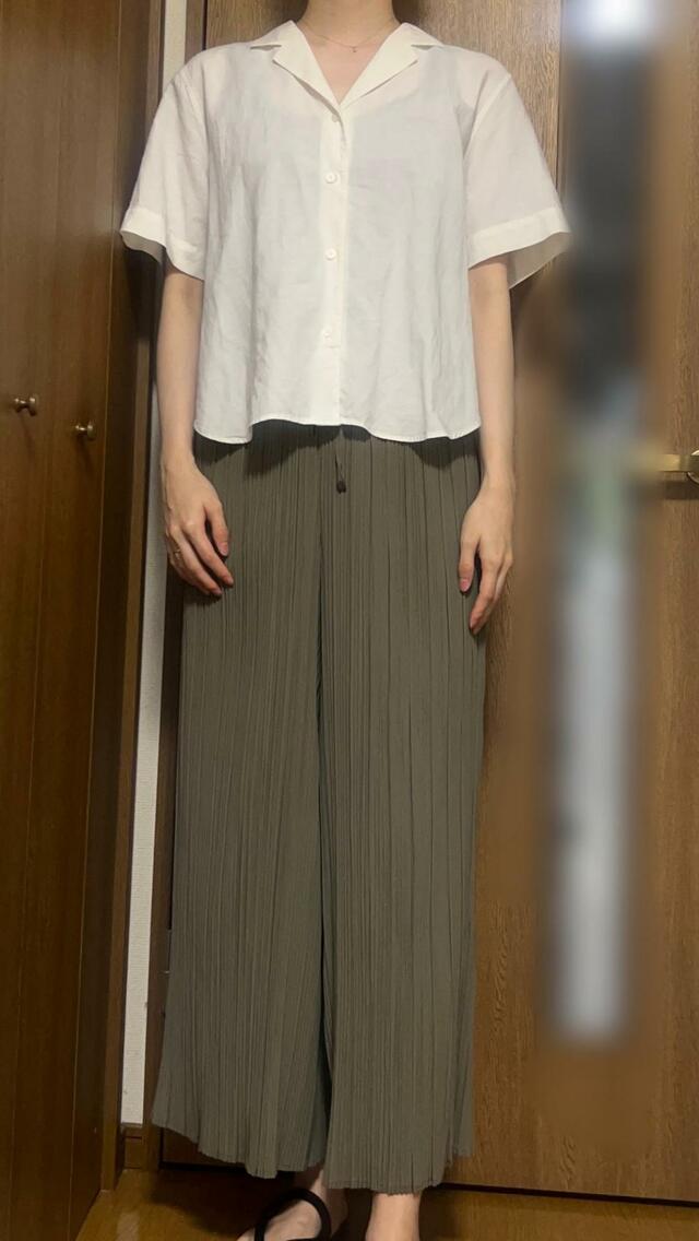 【ワークマン　撥水プリーツセミワイドパンツ】トップス次第でお出かけにも◎