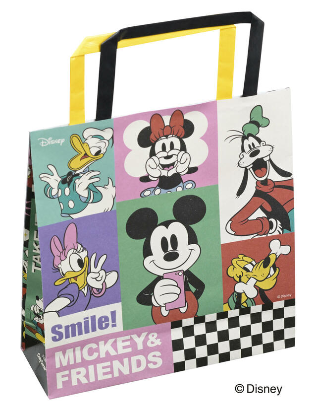 「<ディズニー>ハピネスバッグ」<価格:650円(税込702円)>【【銀座コージーコーナー】手土産に最適!ミッキー&フレンズデザインの焼菓子ギフト「<ディズニー>ハピネスバッグ」】