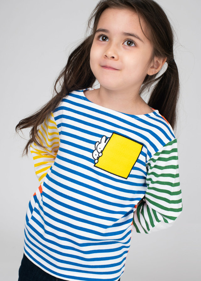 キッズ・ベビー長袖 T シャツ「ミッフィー ボーダー」3,300 円(税込)(サイズ：80/90/100/110/120/130/140)