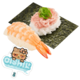 「​​​第1弾 ハローキティ コラボピック付き えび＋ねぎまぐろ包み」＜価格：250円（税込）＞【「ハローキティ」と「スシロー」が初コラボ！多数のコラボグッズが登場！シール帳に綴じられるコラボシールにも注目！】