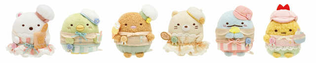 【すみっコマルシェ】てのりぬいぐるみ(全6種)　各1,760円(税込)