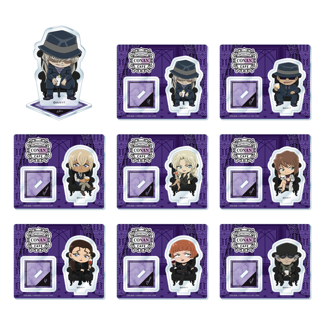 ミニアクリルスタンドB（ランダム8種）　　900円（税込990円）｜名探偵コナンカフェ