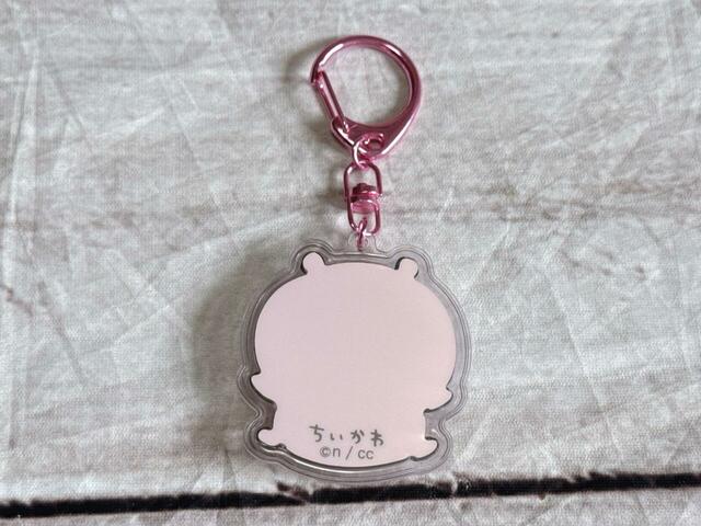 背面もそれぞれカラーが異なります。ちいかわはピンク！このカラーが前面から見ると透けてかわいいポイントに！