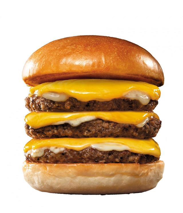 トリプル絶品チーズバーガー 870 円(通常価格1,120 円)
