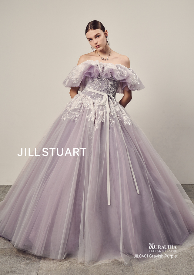 ジルスチュアート 新作ウェディングドレス　JIL-0401_GrayishPurple
