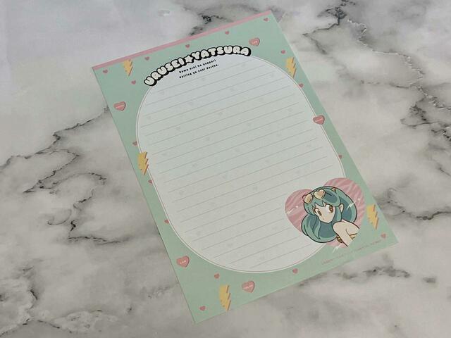【100円ショップ×うる星やつら】便箋は8枚入りです