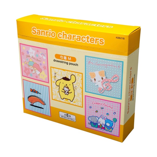 【サンリオ】「KBB21B　サンリオキャラクターズF ブラインド 巾着M BOXセット」（6枚入りBOX）6,930円