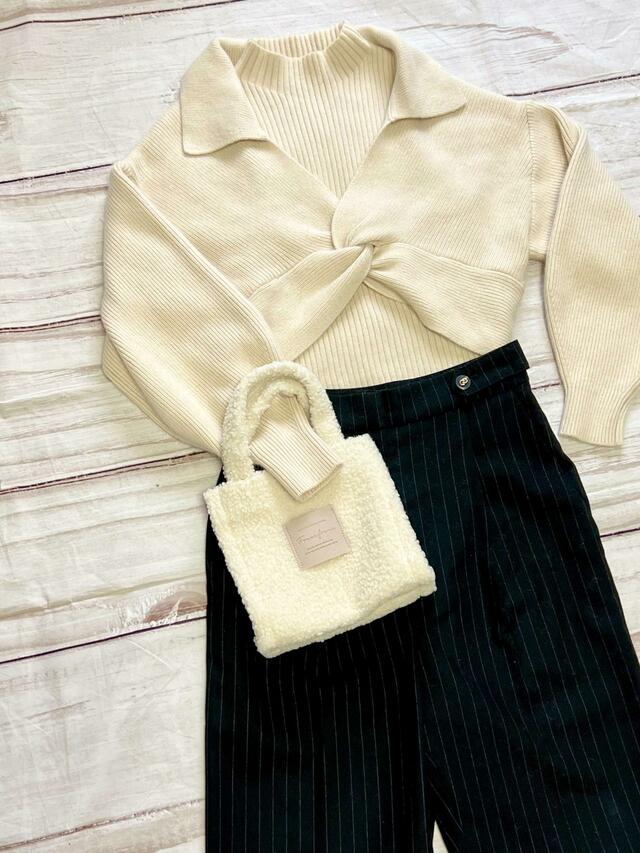 パンツスタイルに合わせてもかわいい♪