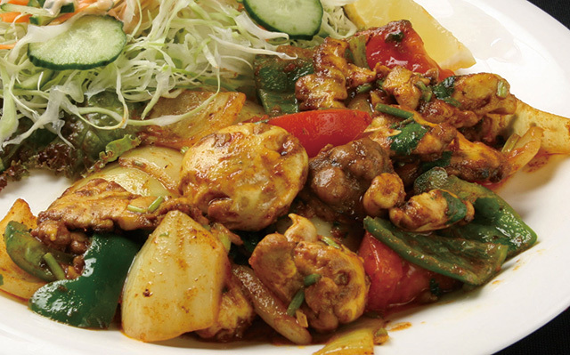 「ネパール料理＆バー マンダラ渋谷店」　チェプ プカ 1620円　ネパール料理で、羊の脳みその炒め物。スパイスが効いていて白子のような食感。