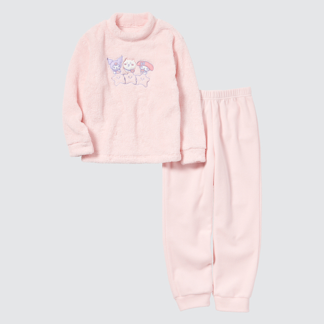 KIDS ちいかわ × サンリオキャラクターズ：スペースツアー フリースセット（長袖）2990円