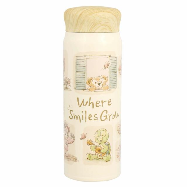 ステンレスボトル 3,600円|ダッフィー&フレンズの「ウェア・スマイルズ・グロウ」グッズ|東京ディズニーシー|発売日:2024年7月1日(月)