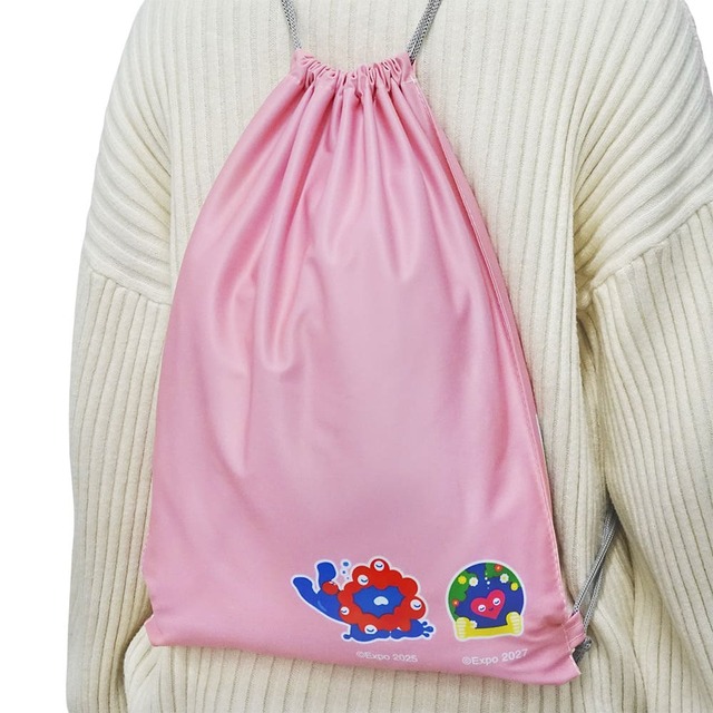 【GREEN×EXPO 2027】EX27 TK 【ミャクミャク】 ナップザック（ピンク）1,980円　※両面デザイン