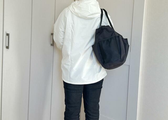 【ワークマン マルチポケット トートバッグ】持ち手が長くて持ちやすい