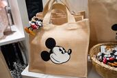 ミッキー トートバッグ (S) 刺しゅう Linen Tote4,000円