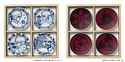 NARUTO 万華鏡写輪眼 美濃焼豆皿セット 四季を感じさせる「銀魂」、万華鏡写輪眼を再現した「ナルト」！ 伝統