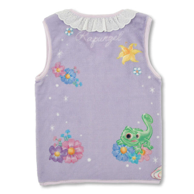 【キッズ用】ラプンツェル＆パスカル キッズ用ベスト スリーパー モチーフ パープル ENJOY WINTER 2,900円