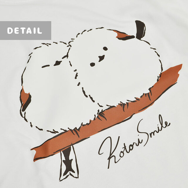 【ことりすまいる】限定Tシャツ「シマエナガ / 白」